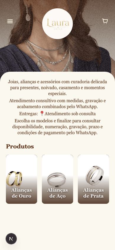 Print da demo Laura Joias